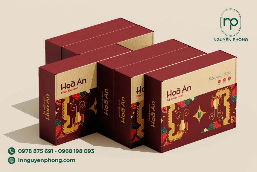 mẫu hộp bánh đậu xanh đẹp làm quà tặng